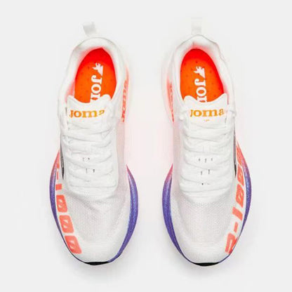 R-1000 Professional Running Shoes with Full-Length Carbon Fiber Plate [White &amp; Orange]