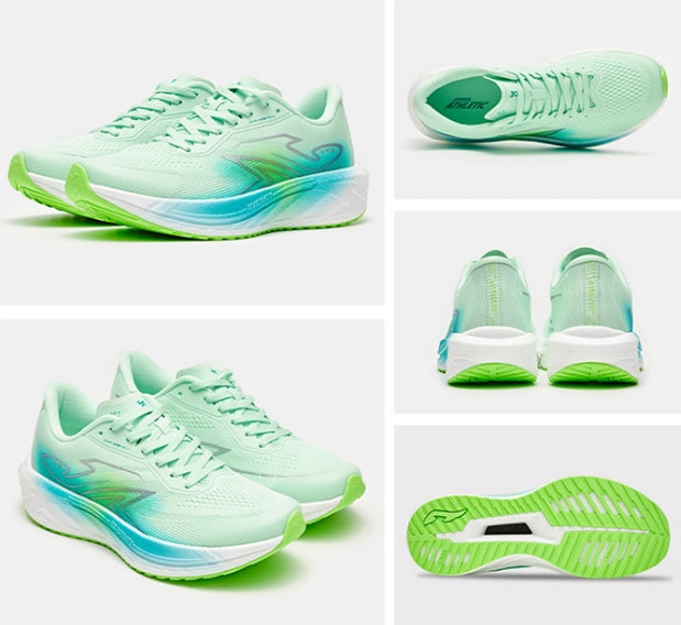 女款/青少年 躍動半碳板慢跑鞋 ATHLETIC5.0系列【白彩/淺綠】