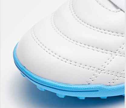 Children's TFARMOR football shoes with broken nails and Velcro [red and white/grass green/blue and yellow]