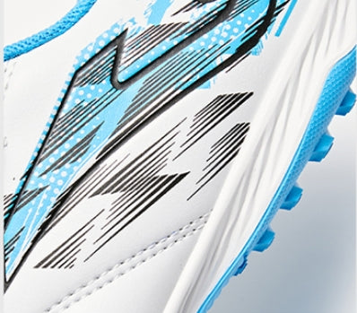 Children's TFARMOR football shoes with broken nails and Velcro [red and white/grass green/blue and yellow]