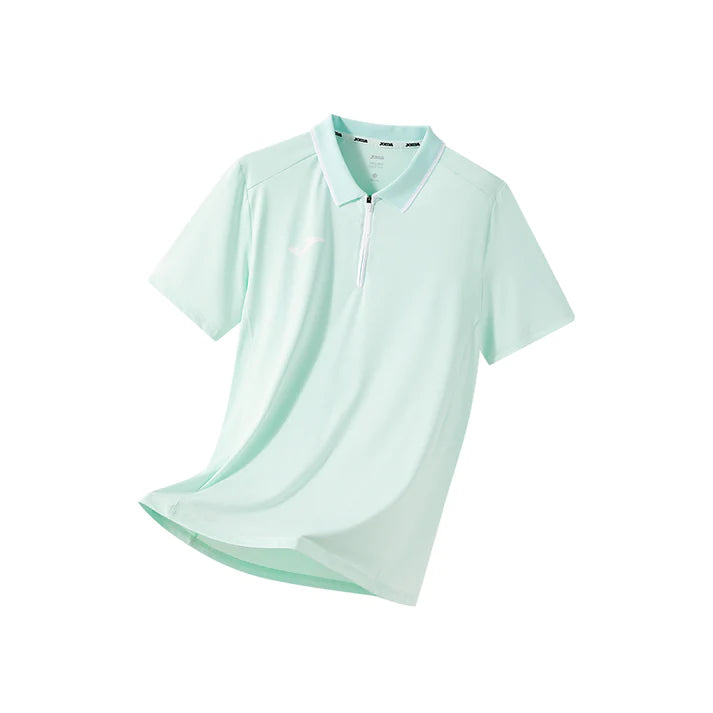 Men's Short-sleeved Polo Shirt [Pink/Bean Paste Green]