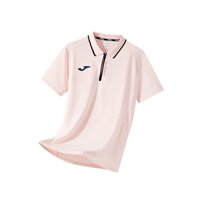 Men's Short-sleeved Polo Shirt [Pink/Bean Paste Green]
