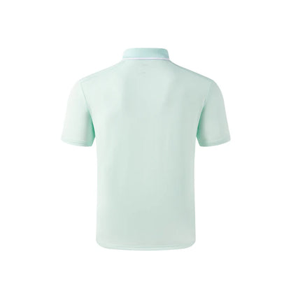 Men's Short-sleeved Polo Shirt [Pink/Bean Paste Green]