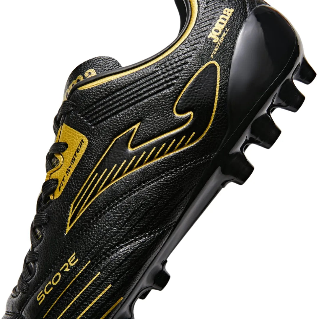 MG Score Cup Adult Soccer Boots [Black/Gold/White]