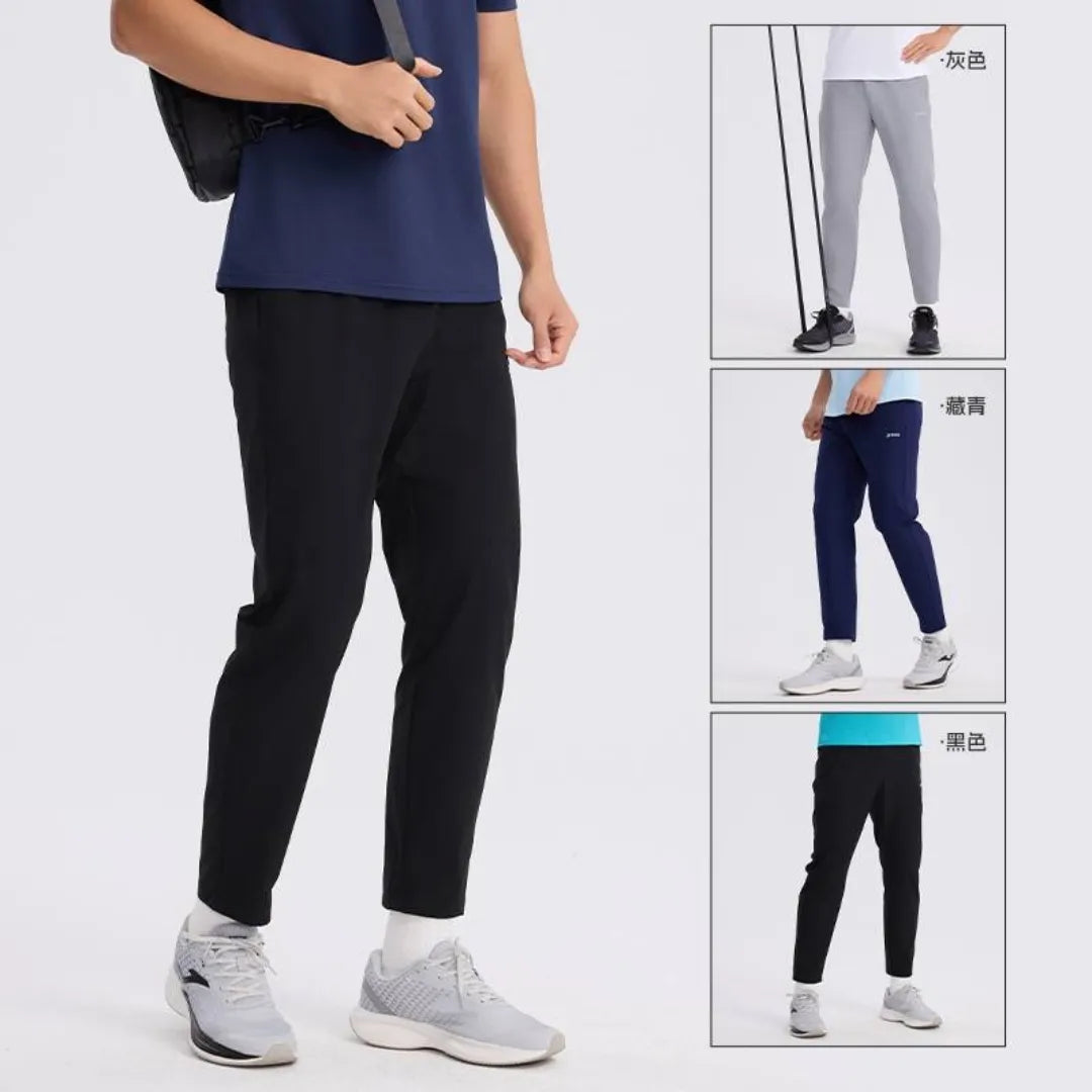 Men's Woven Straight-Leg Athletic Pants [Black/Navy/Grey]