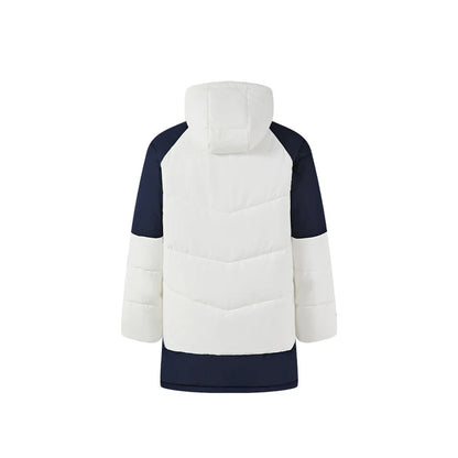 成人連帽中長款鋪棉外套~獵鷹II【黑/白/藏青/寶藍】