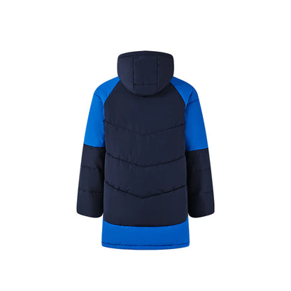 成人連帽中長款鋪棉外套~獵鷹II【黑/白/藏青/寶藍】