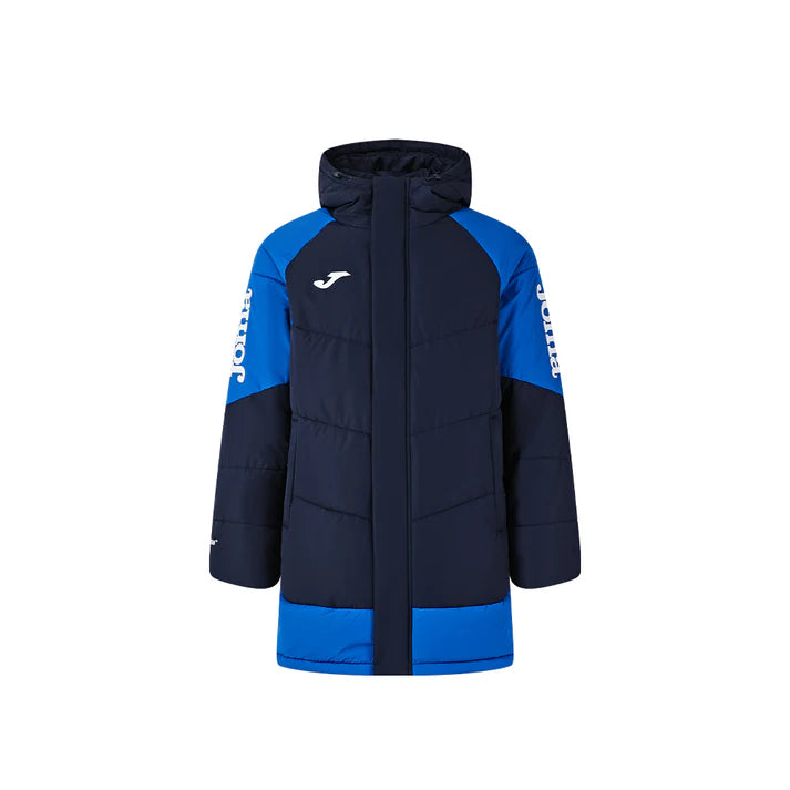 成人連帽中長款鋪棉外套~獵鷹II【黑/白/藏青/寶藍】