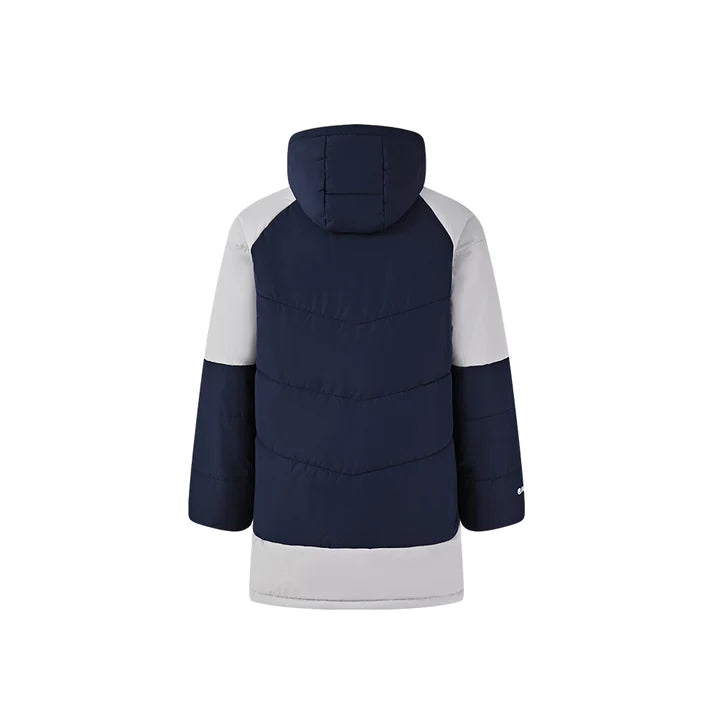 成人連帽中長款鋪棉外套~獵鷹II【黑/白/藏青/寶藍】