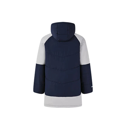 成人連帽中長款鋪棉外套~獵鷹II【黑/白/藏青/寶藍】