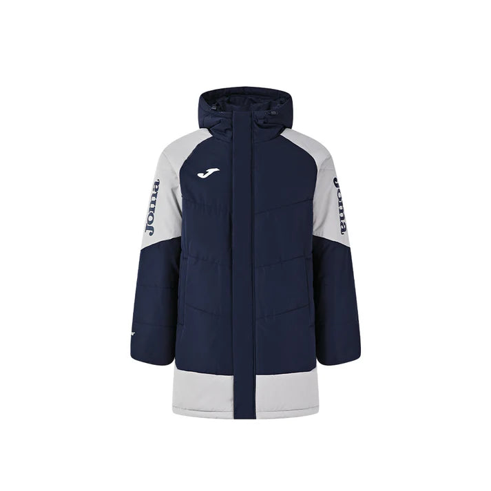 成人連帽中長款鋪棉外套~獵鷹II【黑/白/藏青/寶藍】