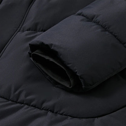 成人連帽中長款鋪棉外套~獵鷹II【黑/白/藏青/寶藍】