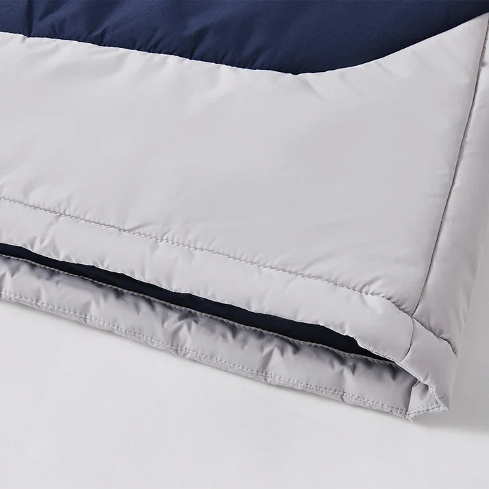 成人連帽中長款鋪棉外套~獵鷹II【黑/白/藏青/寶藍】