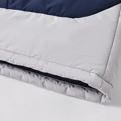 成人連帽中長款鋪棉外套~獵鷹II【黑/白/藏青/寶藍】