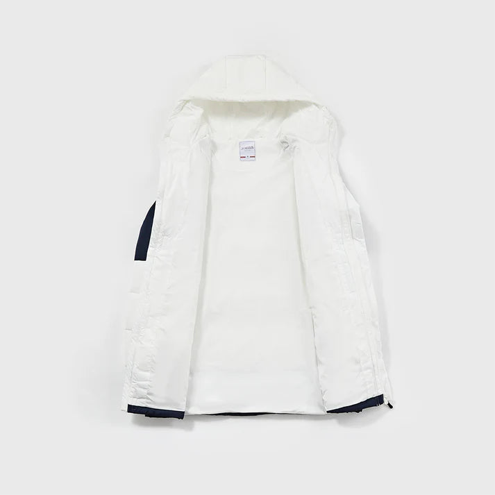 成人連帽中長款鋪棉外套~獵鷹II【黑/白/藏青/寶藍】