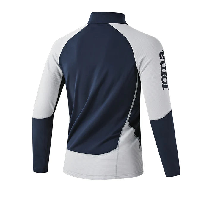 男款加絨半拉鍊長袖上衣 【白/天藍/藏青】