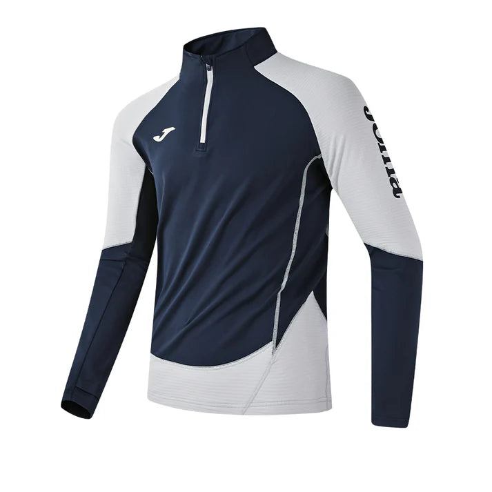 男款加絨半拉鍊長袖上衣 【白/天藍/藏青】