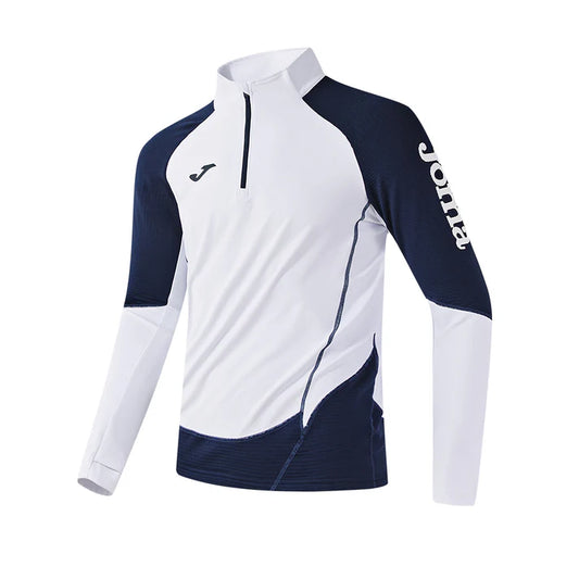 男款加絨半拉鍊長袖上衣 【白/天藍/藏青】