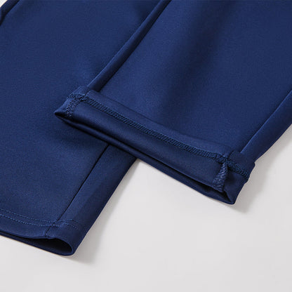 Men's Knit Straight Leg Athletic Pants [Black/Navy]