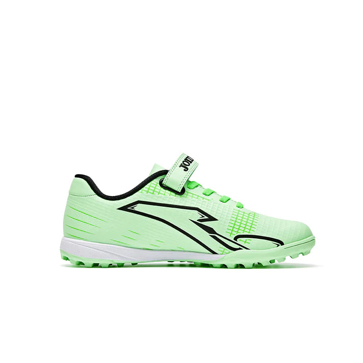 Children's TFARMOR football shoes with broken nails and Velcro [red and white/grass green/blue and yellow]