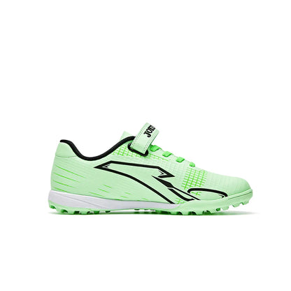 Children's TFARMOR football shoes with broken nails and Velcro [red and white/grass green/blue and yellow]