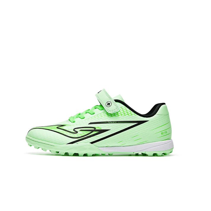 Children's TFARMOR football shoes with broken nails and Velcro [red and white/grass green/blue and yellow]