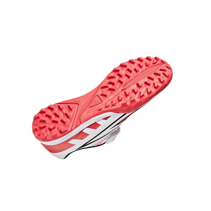 Children's TFARMOR football shoes with broken nails and Velcro [red and white/grass green/blue and yellow]