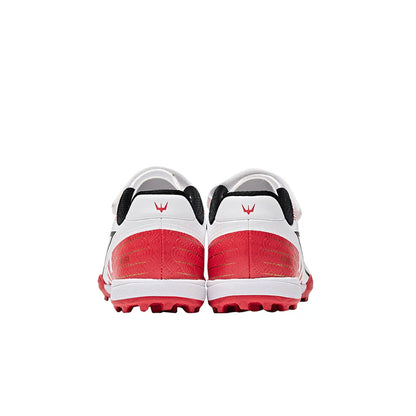 Children's TFARMOR football shoes with broken nails and Velcro [red and white/grass green/blue and yellow]