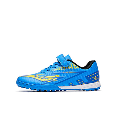 Children's TFARMOR football shoes with broken nails and Velcro [red and white/grass green/blue and yellow]