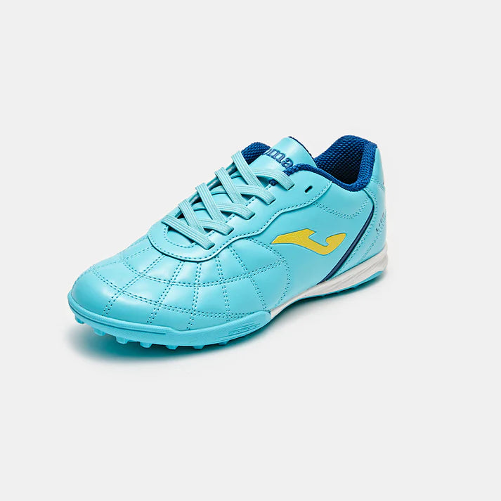 Kids' LIGA 4.0 TF soccer cleats with studs [White/Blue/Red Gold/Light Blue/Blue]