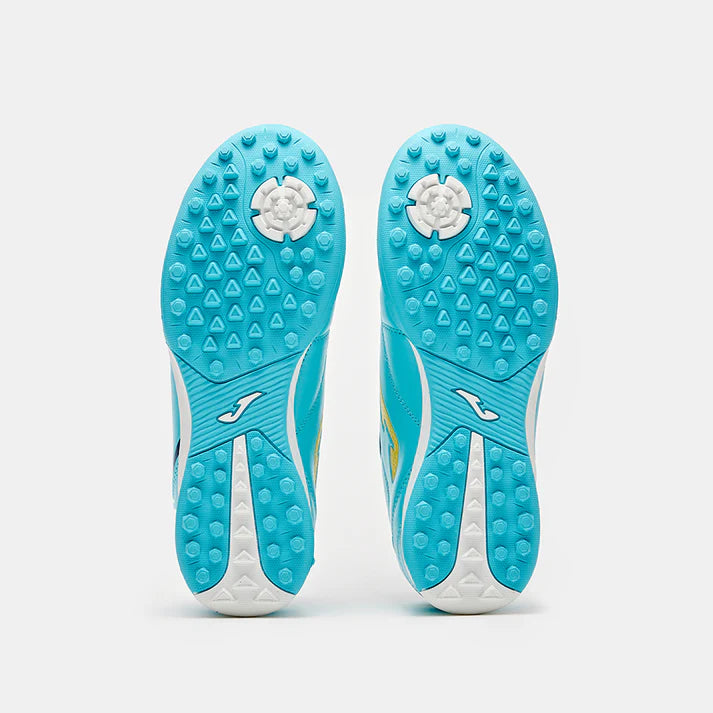 Kids' LIGA 4.0 TF soccer cleats with studs [White/Blue/Red Gold/Light Blue/Blue]