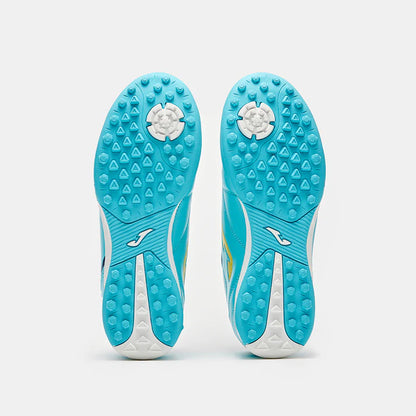 Kids' LIGA 4.0 TF soccer cleats with studs [White/Blue/Red Gold/Light Blue/Blue]