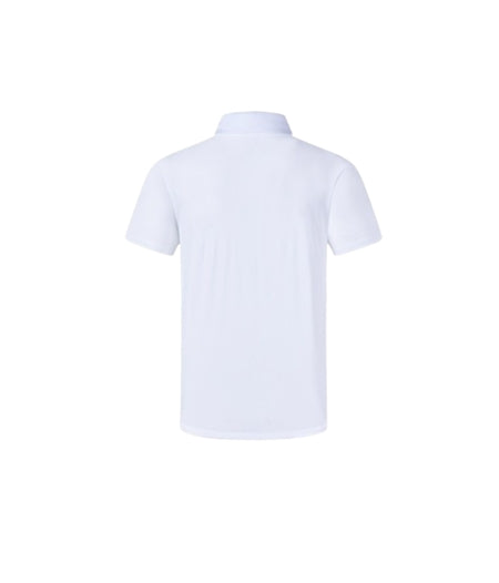 Men's and women's same style mesh feather short-sleeved POLO shirt [navy blue/white]