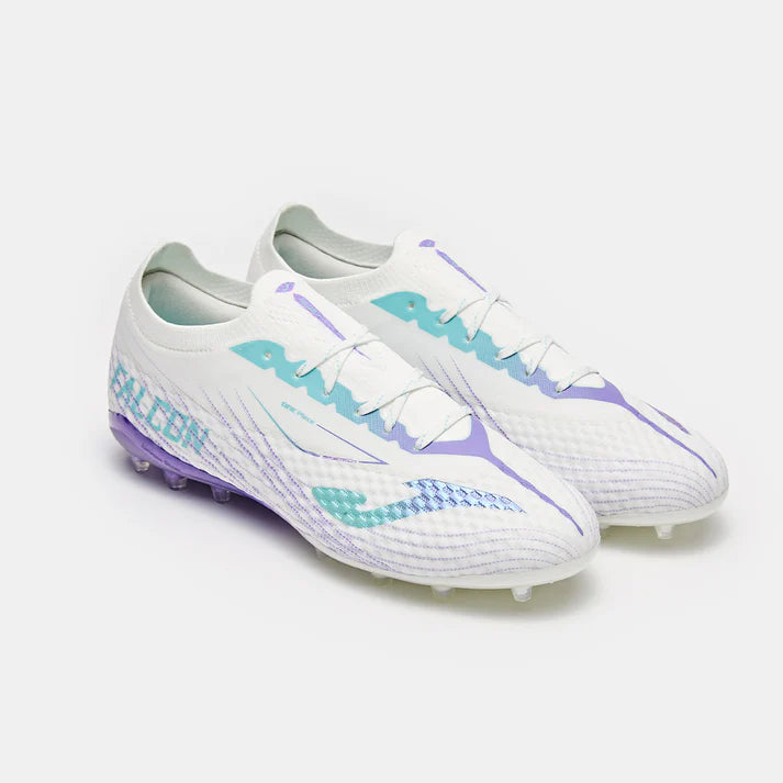 MG FALCON 2.0 Adult Soccer Boots [White &amp; Purple]