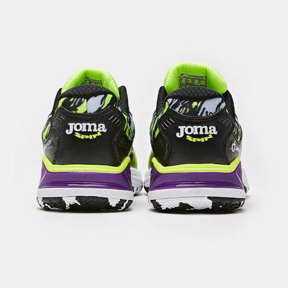 Men's Size 25 New Professional Padel Sneakers ~SPIN [Black &amp; Green]