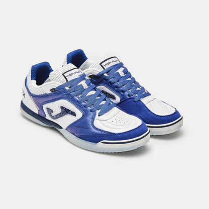 Top Flex 25 Futsal Shoes [White/White-Blue]
