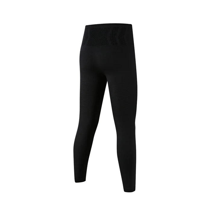 成人款跑步壓縮彈性長褲【黑】