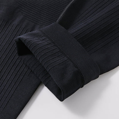 成人款跑步壓縮彈性長褲【黑】