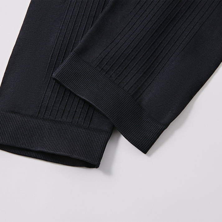 成人款跑步壓縮彈性長褲【黑】