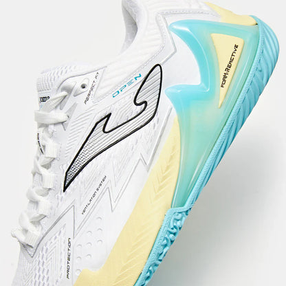 Women's Size 25 New Professional Padel Plate Tennis Shoes OPEN PREMIUM [White &amp; Green]