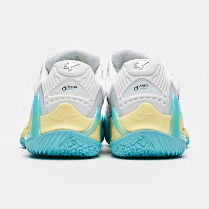 Women's Size 25 New Professional Padel Plate Tennis Shoes OPEN PREMIUM [White &amp; Green]