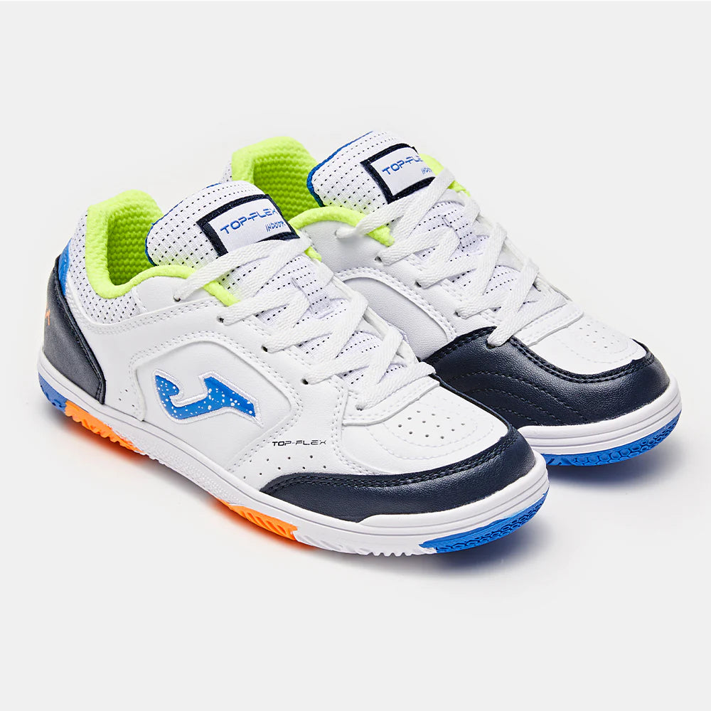 Children's Futsal Shoes CANCHA JR 2401 [Blue, Green and White]