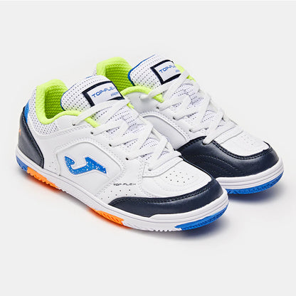 Children's Futsal Shoes CANCHA JR 2401 [Blue, Green and White]