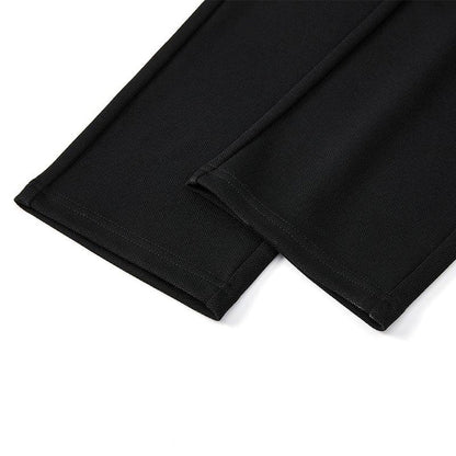 Men's Knit Straight Leg Athletic Pants [Black/Navy]