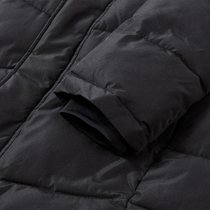 成人連帽中長款鋪棉外套~西班牙系列【黑/白/藏青/雲彩綠】