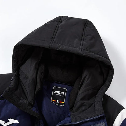 成人連帽中長款鋪棉外套~西班牙系列【黑/白/藏青/雲彩綠】