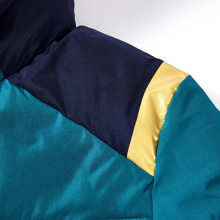 成人連帽中長款鋪棉外套~西班牙系列【黑/白/藏青/雲彩綠】