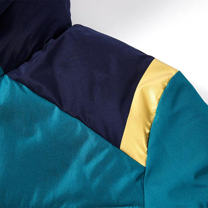 成人連帽中長款鋪棉外套~西班牙系列【黑/白/藏青/雲彩綠】