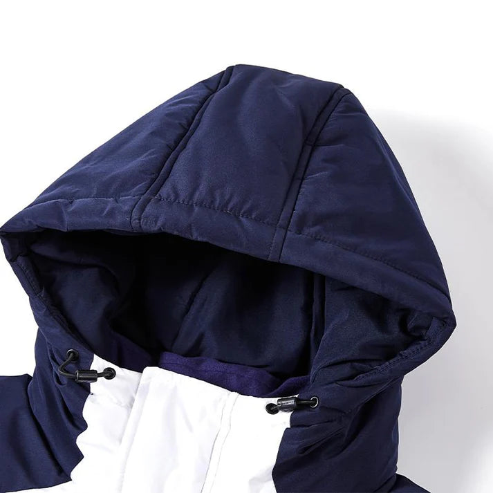 成人連帽中長款鋪棉外套~西班牙系列【黑/白/藏青/雲彩綠】