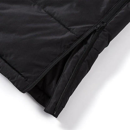 成人連帽長版鋪棉外套~西班牙系列【黑/白/藏青】